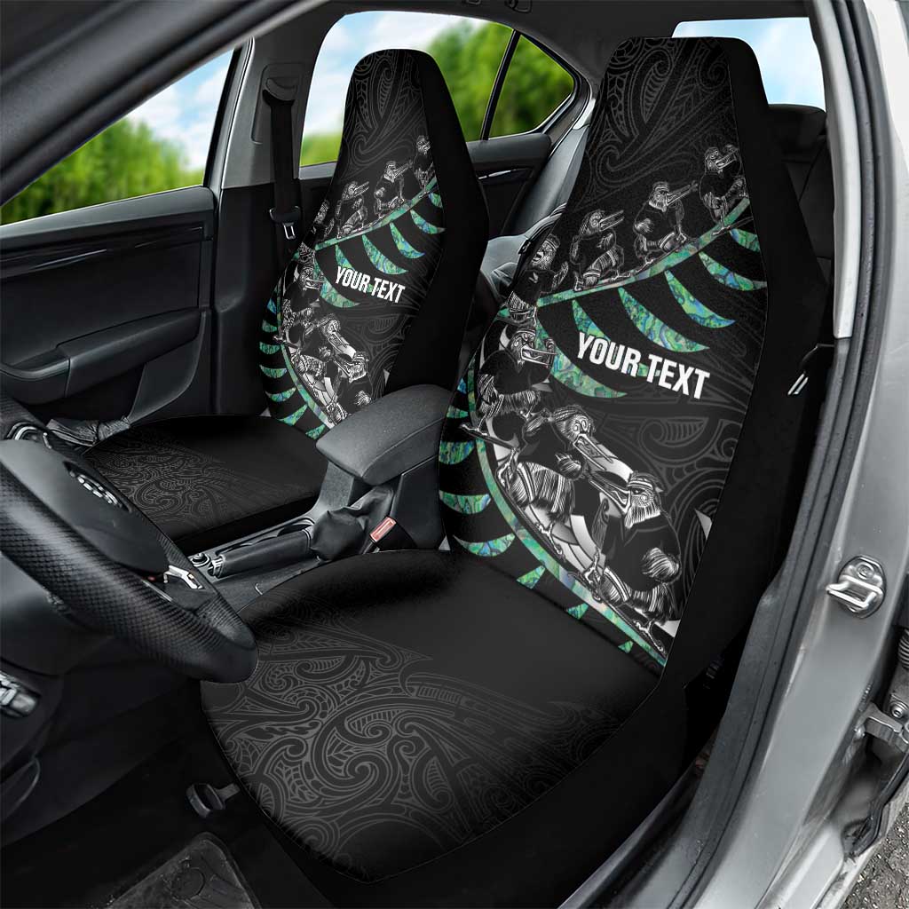 Custom New Zealand Silver Fern Rugby Car Seat Cover Aotearoa Kiwi Maori Pattern