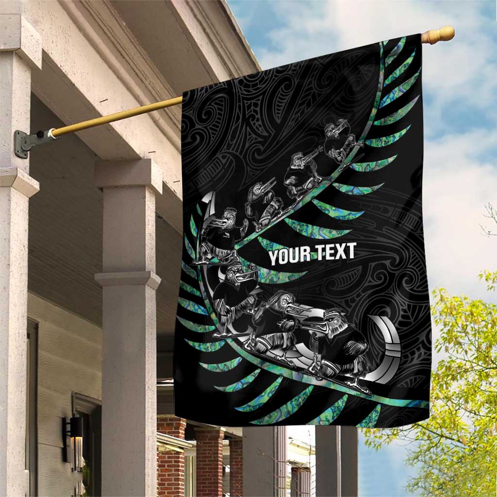Custom New Zealand Silver Fern Rugby Garden Flag Aotearoa Kiwi Maori Pattern