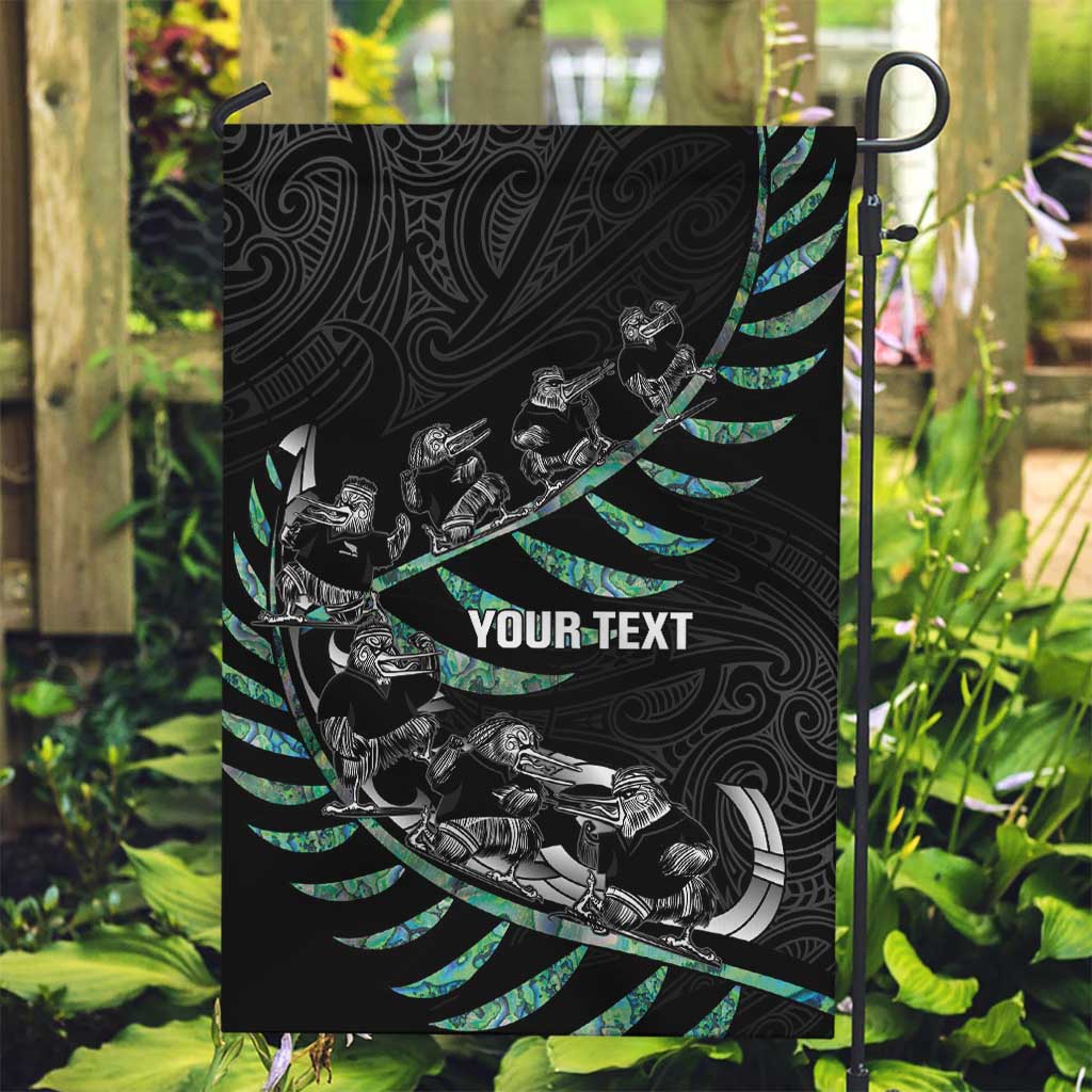 Custom New Zealand Silver Fern Rugby Garden Flag Aotearoa Kiwi Maori Pattern