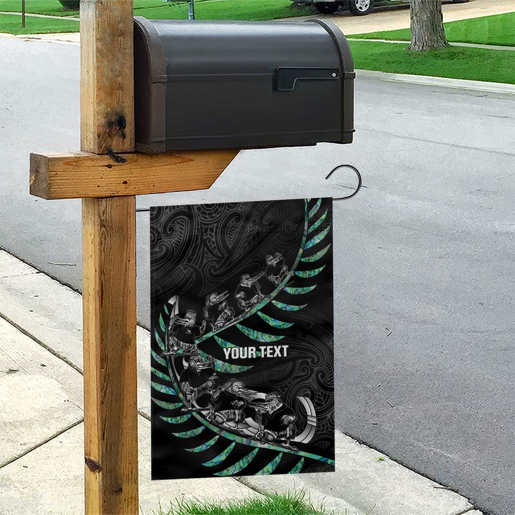 Custom New Zealand Silver Fern Rugby Garden Flag Aotearoa Kiwi Maori Pattern