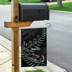 Custom New Zealand Silver Fern Rugby Garden Flag Aotearoa Kiwi Maori Pattern