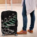 Custom New Zealand Silver Fern Rugby Luggage Cover Aotearoa Kiwi Maori Pattern