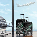 Custom New Zealand Silver Fern Rugby Luggage Cover Aotearoa Kiwi Maori Pattern