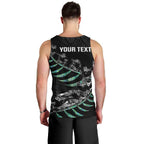 Custom New Zealand Silver Fern Rugby Men Tank Top Aotearoa Kiwi Maori Pattern