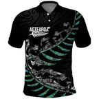 Custom New Zealand Silver Fern Rugby Polo Shirt Aotearoa Kiwi Maori Pattern