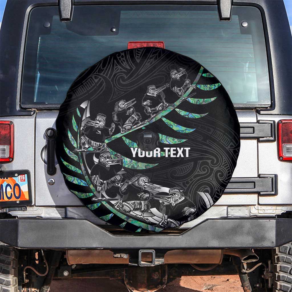 Custom New Zealand Silver Fern Rugby Spare Tire Cover Aotearoa Kiwi Maori Pattern