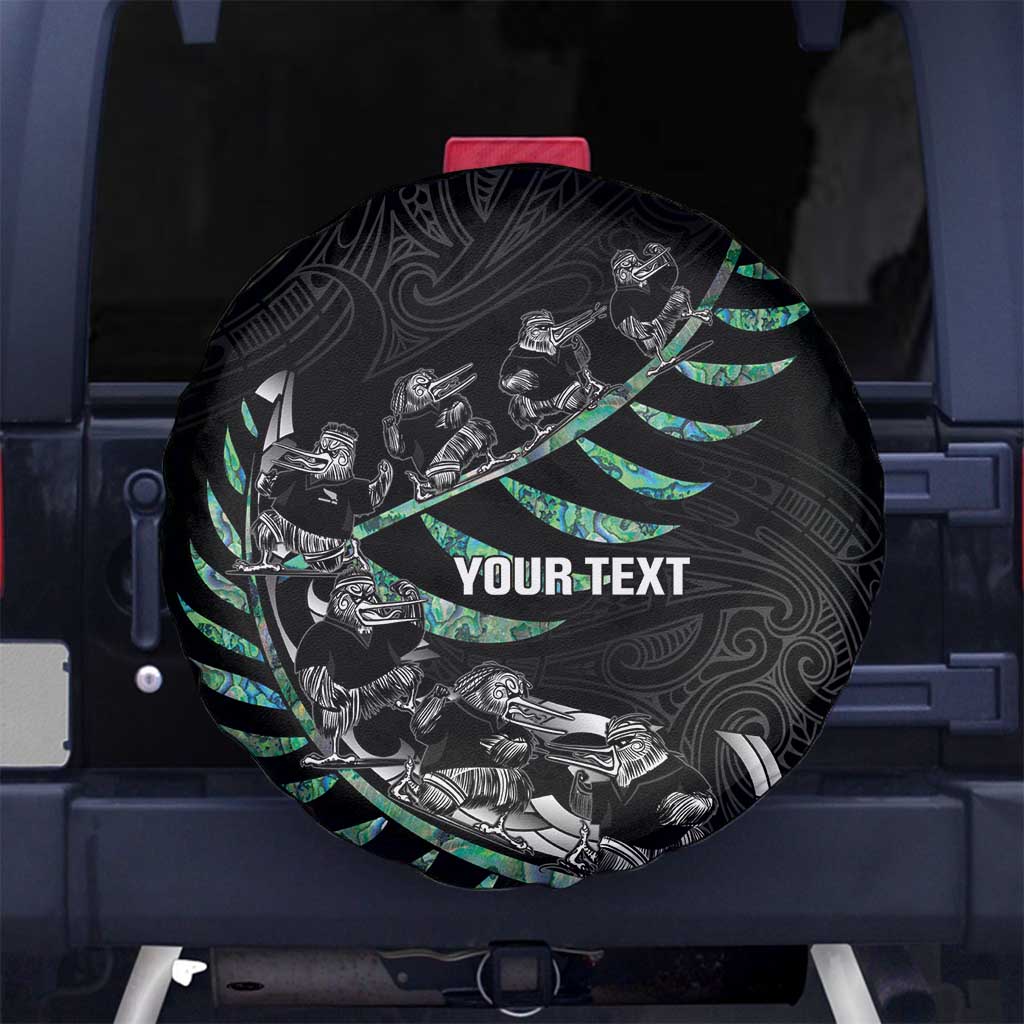 Custom New Zealand Silver Fern Rugby Spare Tire Cover Aotearoa Kiwi Maori Pattern