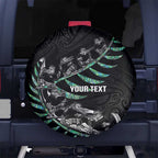 Custom New Zealand Silver Fern Rugby Spare Tire Cover Aotearoa Kiwi Maori Pattern