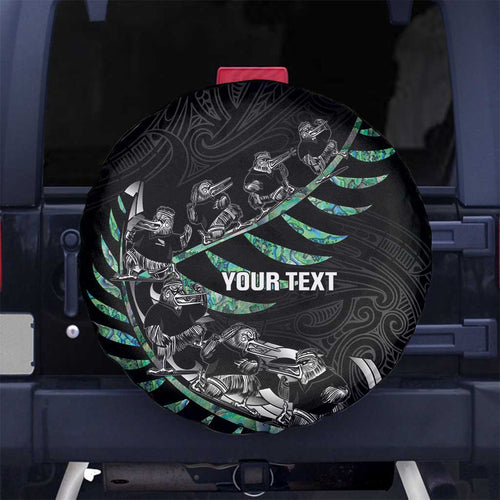 Custom New Zealand Silver Fern Rugby Spare Tire Cover Aotearoa Kiwi Maori Pattern