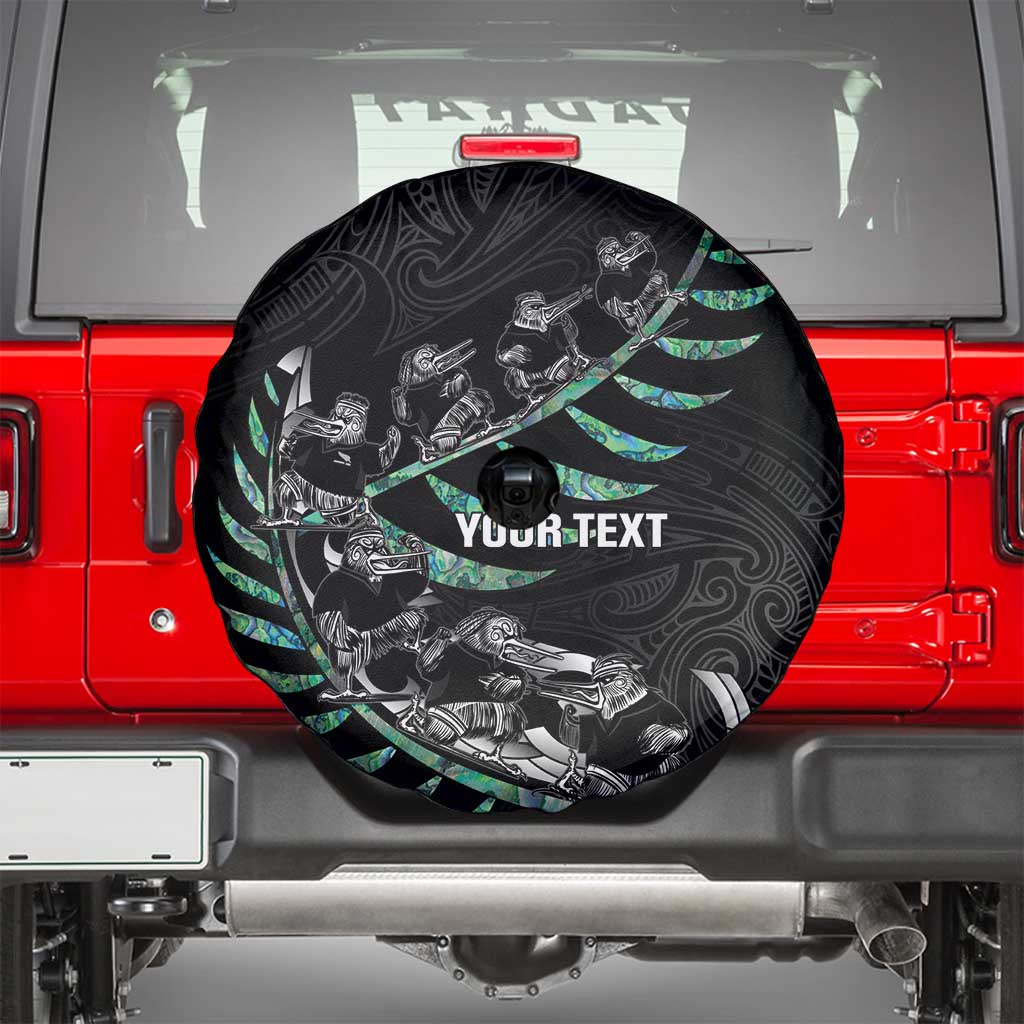 Custom New Zealand Silver Fern Rugby Spare Tire Cover Aotearoa Kiwi Maori Pattern