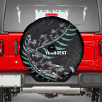 Custom New Zealand Silver Fern Rugby Spare Tire Cover Aotearoa Kiwi Maori Pattern