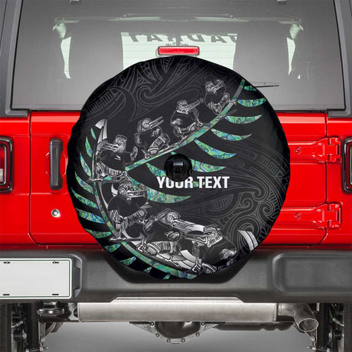 Custom New Zealand Silver Fern Rugby Spare Tire Cover Aotearoa Kiwi Maori Pattern
