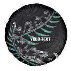 Custom New Zealand Silver Fern Rugby Spare Tire Cover Aotearoa Kiwi Maori Pattern
