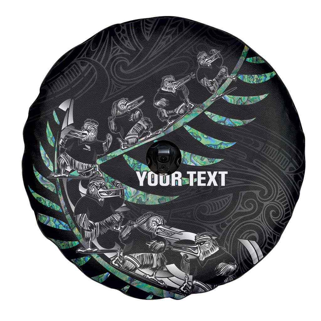 Custom New Zealand Silver Fern Rugby Spare Tire Cover Aotearoa Kiwi Maori Pattern