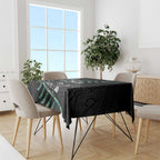 Custom New Zealand Silver Fern Rugby Tablecloth Aotearoa Kiwi Maori Pattern