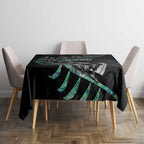 Custom New Zealand Silver Fern Rugby Tablecloth Aotearoa Kiwi Maori Pattern