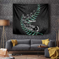 Custom New Zealand Silver Fern Rugby Tapestry Aotearoa Kiwi Maori Pattern