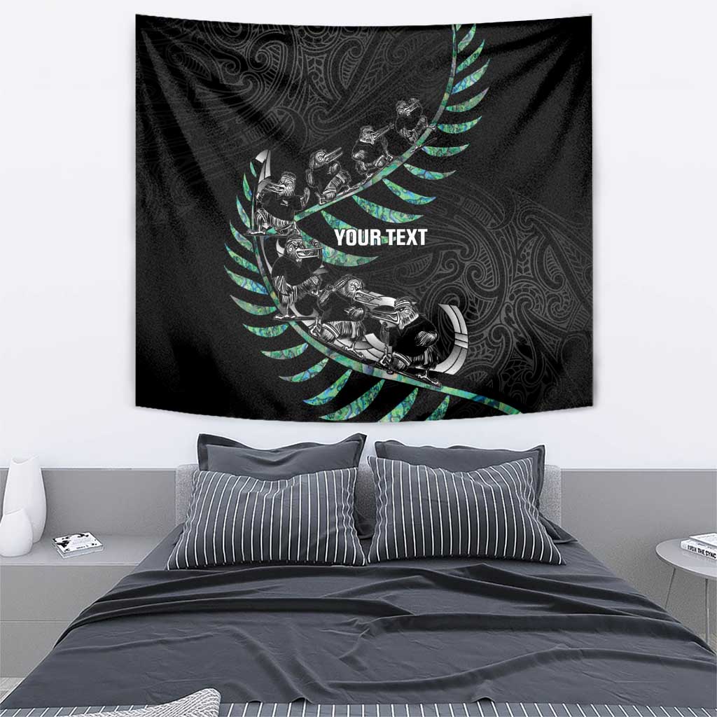 Custom New Zealand Silver Fern Rugby Tapestry Aotearoa Kiwi Maori Pattern
