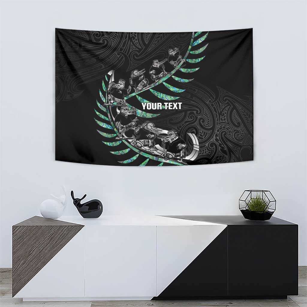 Custom New Zealand Silver Fern Rugby Tapestry Aotearoa Kiwi Maori Pattern