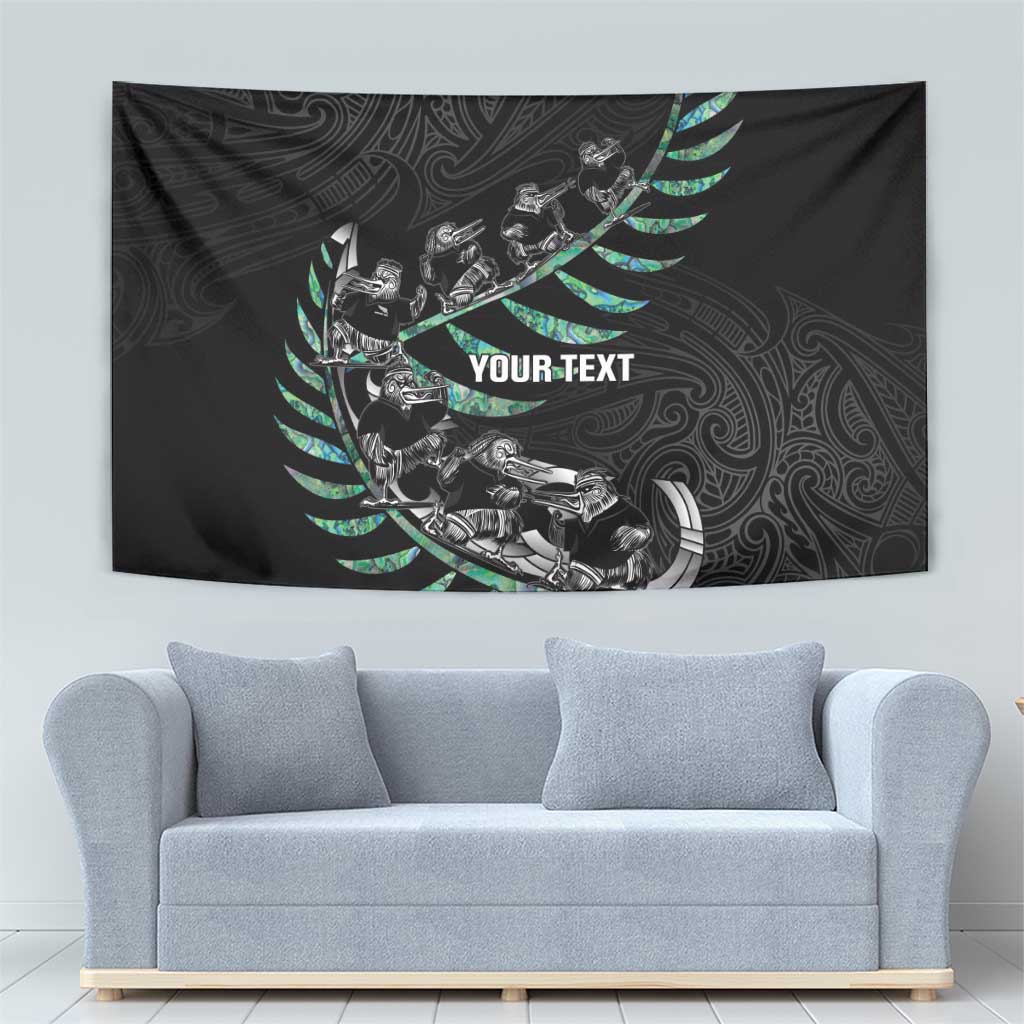 Custom New Zealand Silver Fern Rugby Tapestry Aotearoa Kiwi Maori Pattern