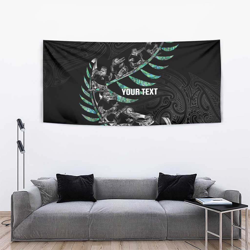 Custom New Zealand Silver Fern Rugby Tapestry Aotearoa Kiwi Maori Pattern