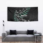 Custom New Zealand Silver Fern Rugby Tapestry Aotearoa Kiwi Maori Pattern