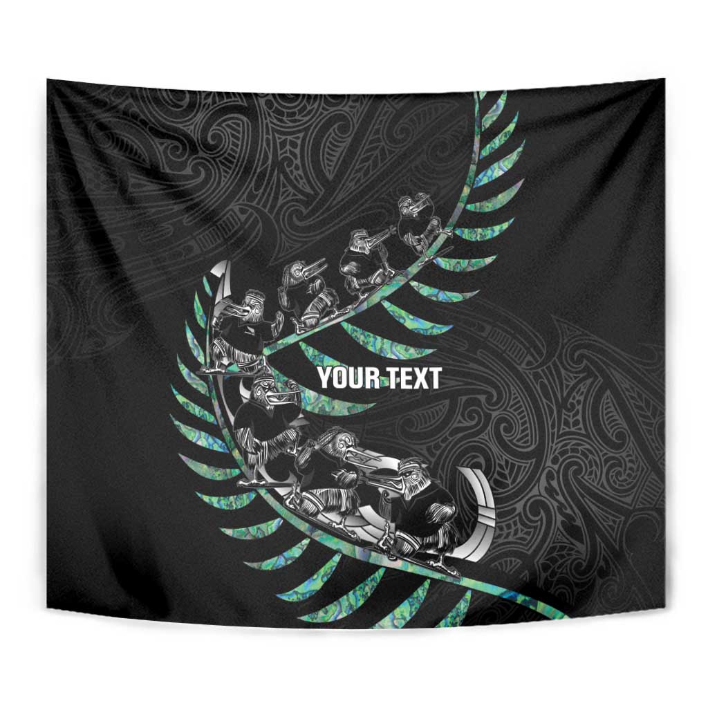 Custom New Zealand Silver Fern Rugby Tapestry Aotearoa Kiwi Maori Pattern