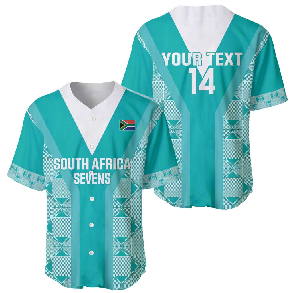 Custom South Africa Rugby Baseball Jersey Go Champions Springboks - Teal Version