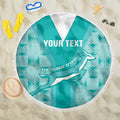 Custom South Africa Rugby Beach Blanket Go Champions Springboks - Teal Version