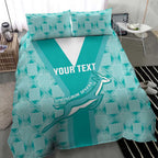 Custom South Africa Rugby Bedding Set Go Champions Springboks - Teal Version