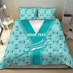 Custom South Africa Rugby Bedding Set Go Champions Springboks - Teal Version