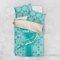 Custom South Africa Rugby Bedding Set Go Champions Springboks - Teal Version