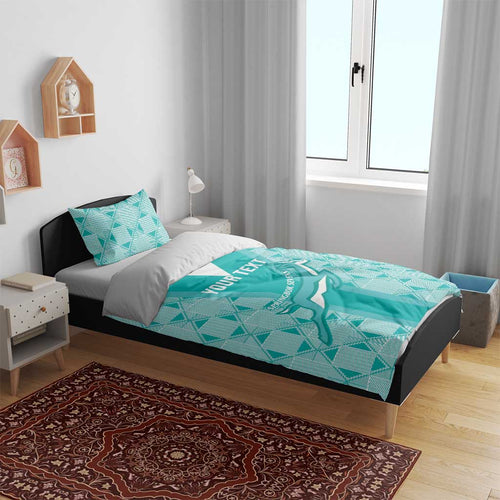 Custom South Africa Rugby Bedding Set Go Champions Springboks - Teal Version