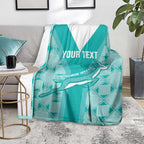 Custom South Africa Rugby Blanket Go Champions Springboks - Teal Version