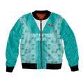 Custom South Africa Rugby Bomber Jacket Go Champions Springboks - Teal Version