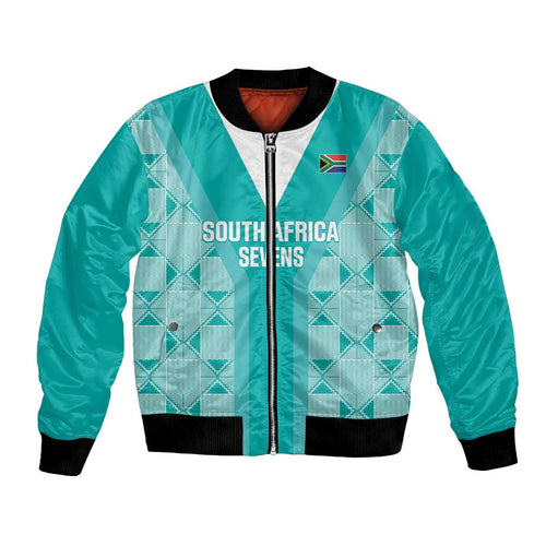 Custom South Africa Rugby Bomber Jacket Go Champions Springboks - Teal Version