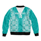 Custom South Africa Rugby Bomber Jacket Go Champions Springboks - Teal Version