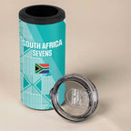 Custom South Africa Rugby 4 in 1 Can Cooler Tumbler Go Champions Springboks - Teal Version