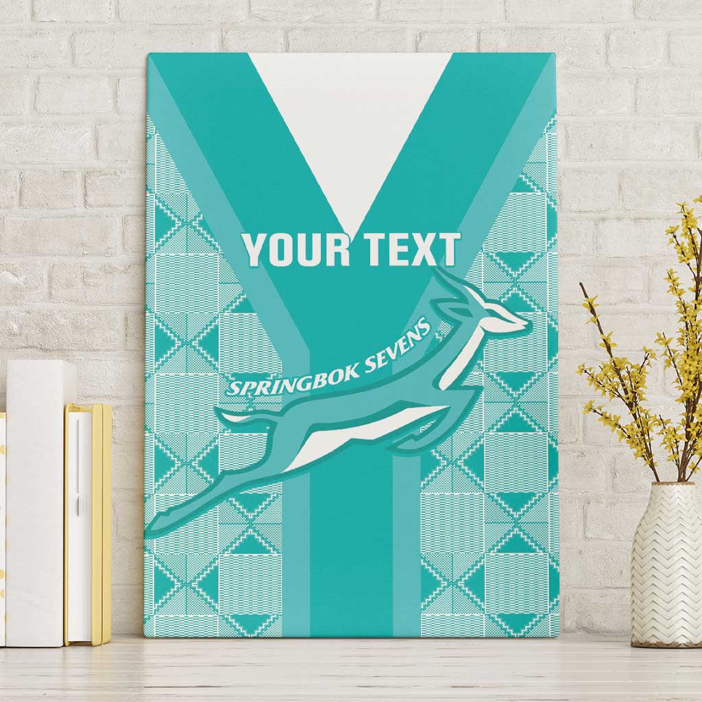 Custom South Africa Rugby Canvas Wall Art Go Champions Springboks - Teal Version