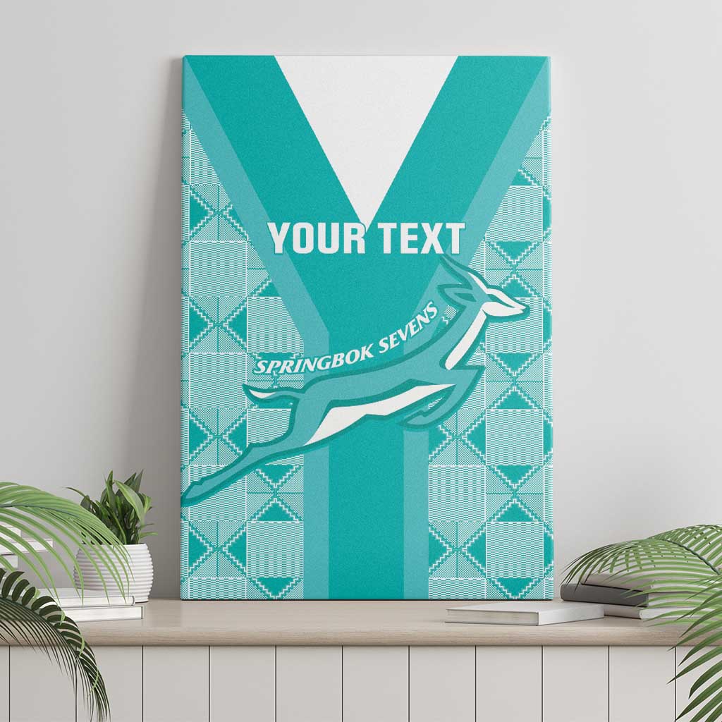 Custom South Africa Rugby Canvas Wall Art Go Champions Springboks - Teal Version