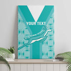 Custom South Africa Rugby Canvas Wall Art Go Champions Springboks - Teal Version