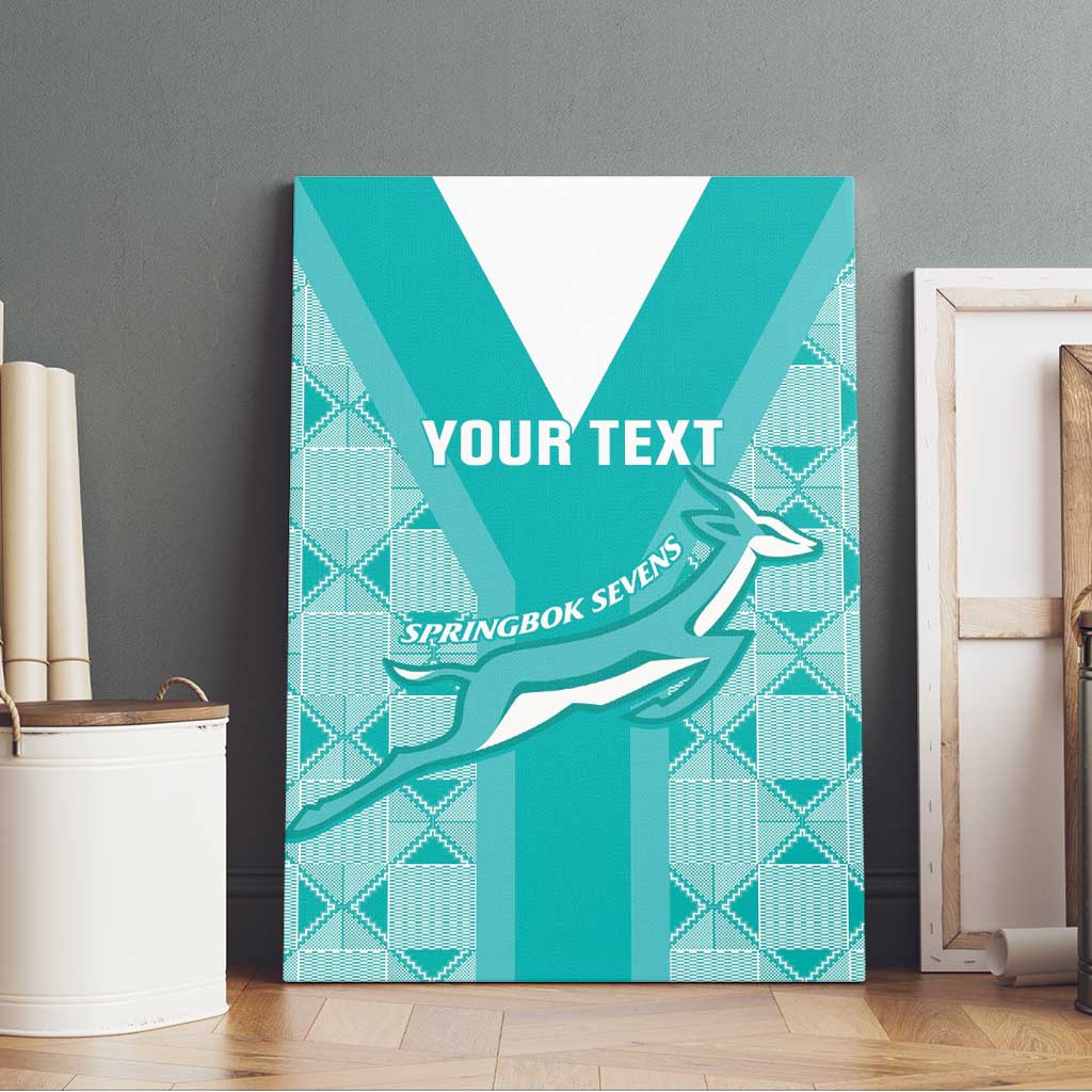 Custom South Africa Rugby Canvas Wall Art Go Champions Springboks - Teal Version