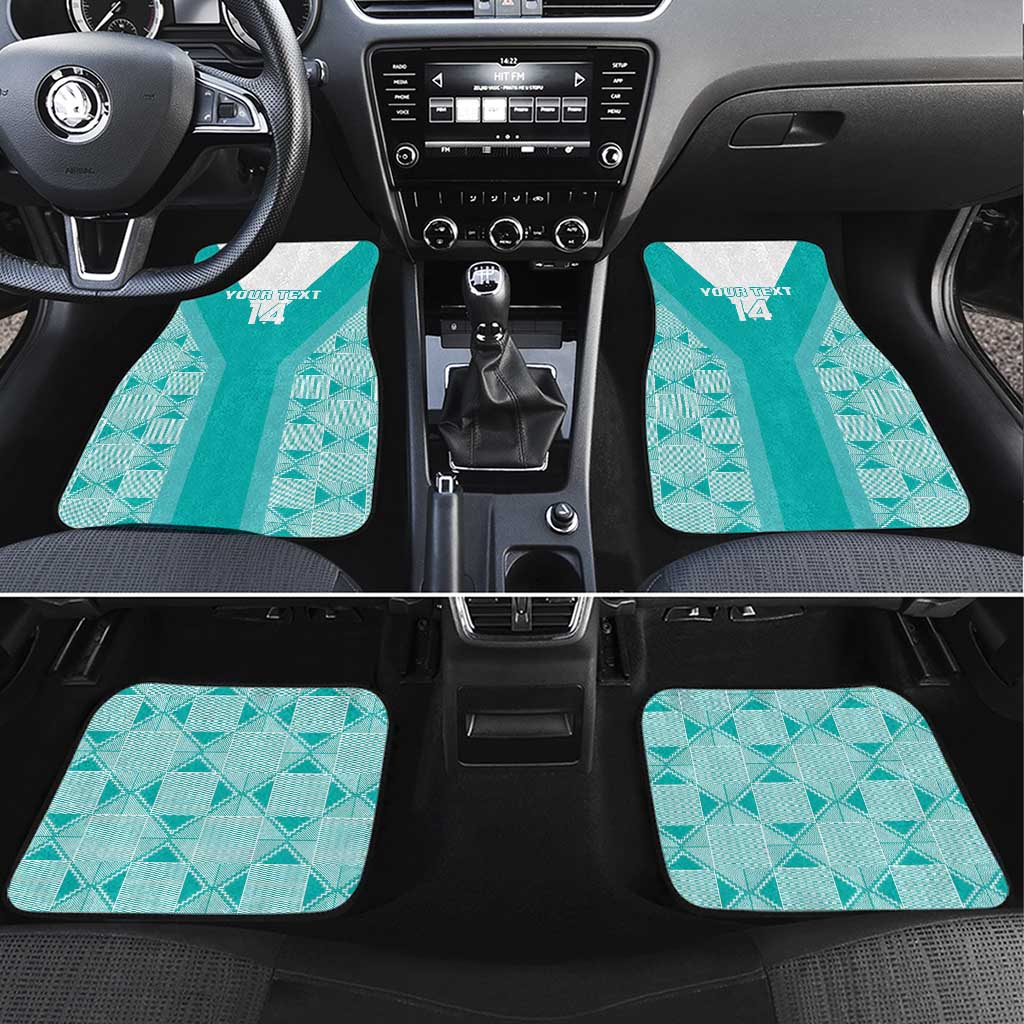 Custom South Africa Rugby Car Mats Go Champions Springboks - Teal Version