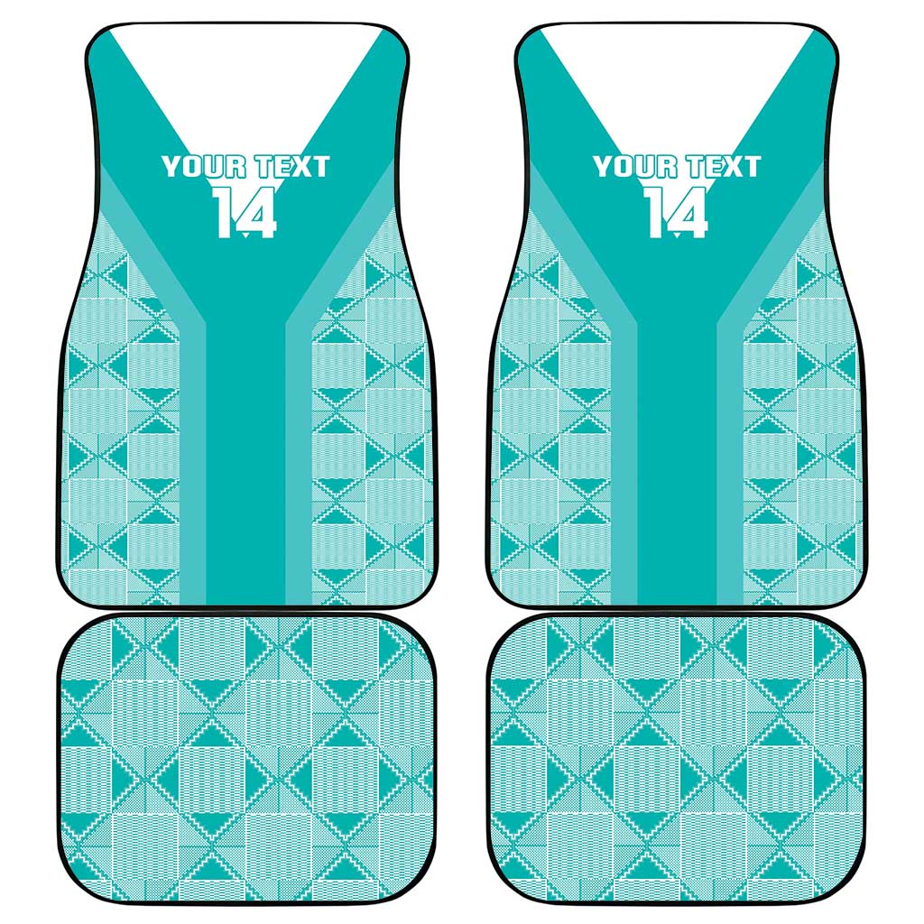 Custom South Africa Rugby Car Mats Go Champions Springboks - Teal Version