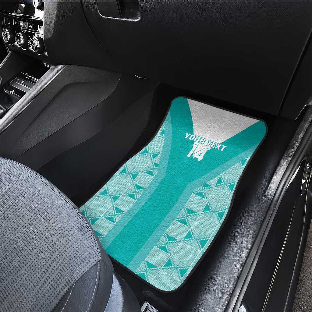 Custom South Africa Rugby Car Mats Go Champions Springboks - Teal Version