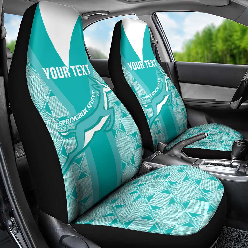 Custom South Africa Rugby Car Seat Cover Go Champions Springboks - Teal Version