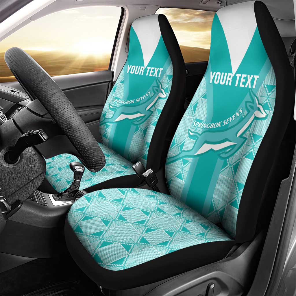 Custom South Africa Rugby Car Seat Cover Go Champions Springboks - Teal Version