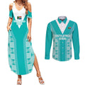 Custom South Africa Rugby Couples Matching Summer Maxi Dress and Long Sleeve Button Shirt Go Champions Springboks - Teal Version