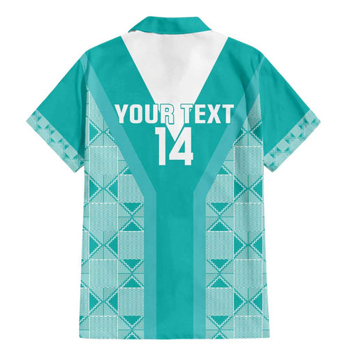 Custom South Africa Rugby Family Matching Mermaid Dress and Hawaiian Shirt Go Champions Springboks - Teal Version