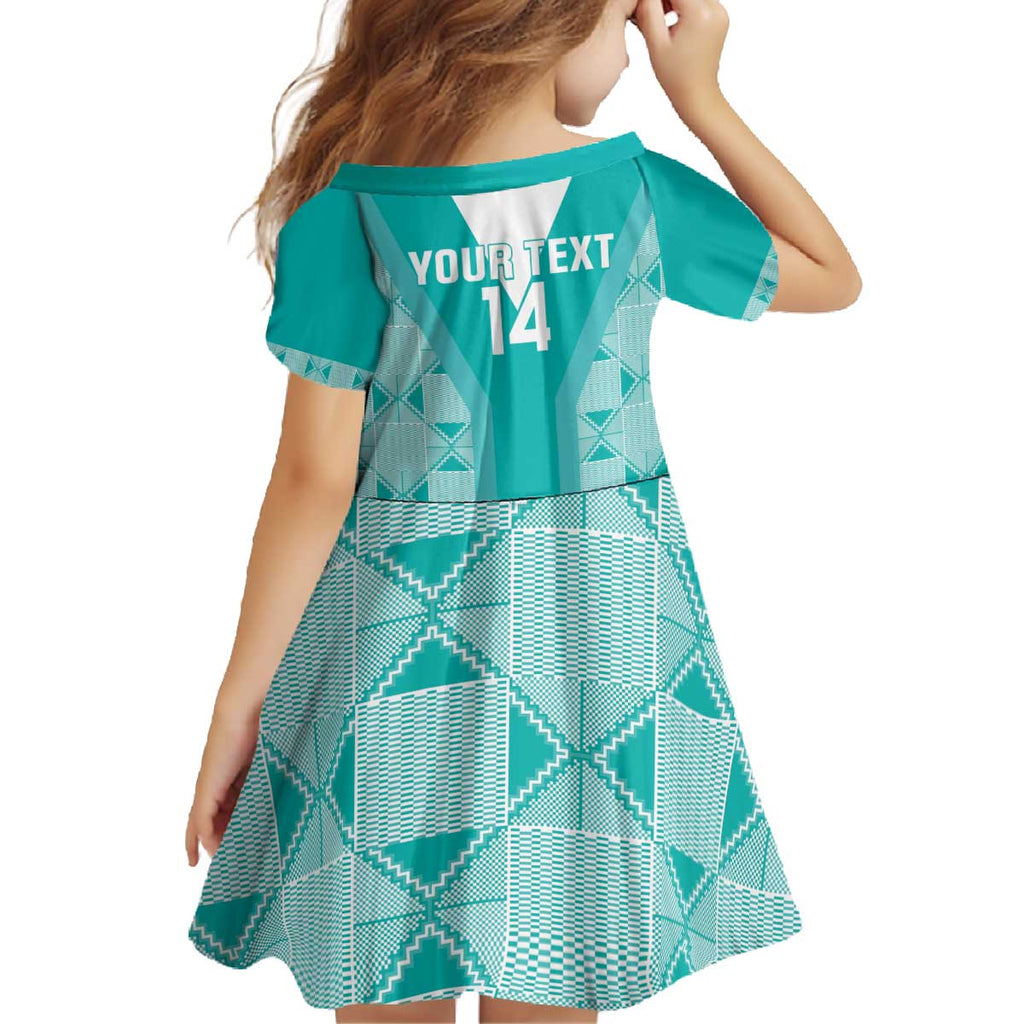 Custom South Africa Rugby Family Matching Off The Shoulder Long Sleeve Dress and Hawaiian Shirt Go Champions Springboks - Teal Version